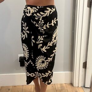 Zara Black and White Swim Sarong
